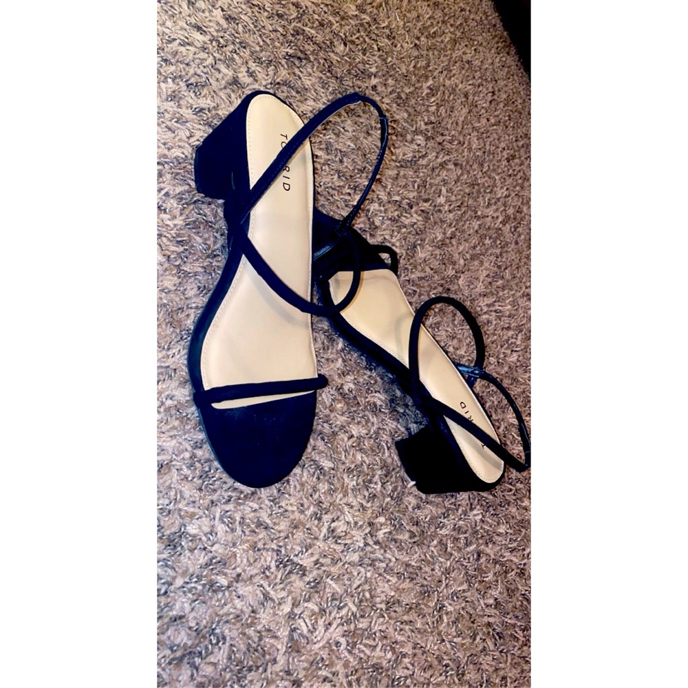 Torrid Size 10W Black Block Heels
